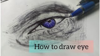 How to Draw eye // draw eye with ball-pen  // @Nidabaig Sketches