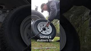 seating the on a tire