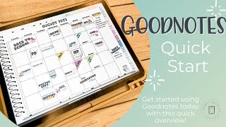 Get started with GoodNotes in under 3 minutes | iPAD planner | GoodNotes planner