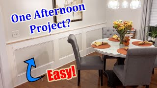 How to build wainscoting fast!😲| Elegant wainscoting in one afternoon