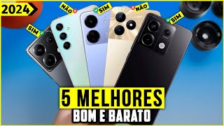 Os 5 Melhores Celular Bom e Barato / Celulares Bons e Baratos Em 2024!