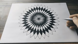 GREAT SYMMETRY - MANDALA DRAWİNG - EASY MANDALA FOR BEGINNING