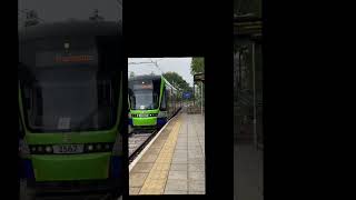 Tram to Wimbledon departing East Croydon