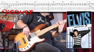 Elvis Presley - Jailhouse Rock - Bass Cover with Tabs in 4K