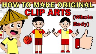 HOW TO MAKE HUMAN CLIP ARTS USING POWERPOINT PART 2 | MAKE YOUR OWN CLIP ARTS | USE SHAPES ONLY