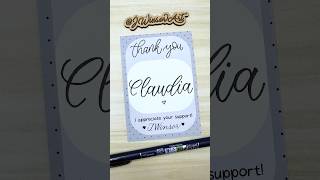 Claudia #calligraphy #lettering #handlettering #namecalligraphy #etsyseller #satisfying #brushpens