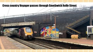 Cross country Voyager passes through Smethwick Rolfe Street