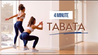 4 min Tabata 🔥 quick burning workout or finisher 💦 No equipment TABATA Trening bez sprzętu spalający