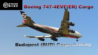 Boeing 747-4EVF(ER) Cargo landing Budapest (4K video) #boeing747 #landing #subscribe #fsairlines