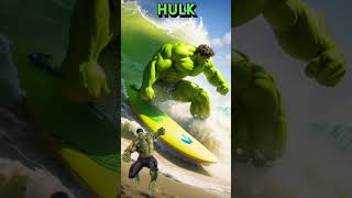 SUPERHEROE'S MARVEL! SURFING ON A SURFBOARD! with AI🔥 #ai #marvel #avengers #reels #viral #shorts