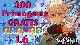 300 PRIMOGEMS GRATIS PROMO CODE AGGIORNAMENTO 1.6 - Genshin Impact ITA