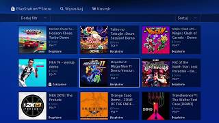 Jak ściągnąć wersje demonstracyjną (DEMO) gry na Playstation 4 PS4