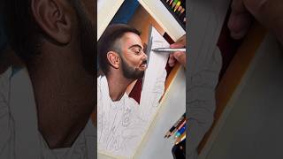 Virat Kohli With Trophy Drawing 😍 #shorts #art #drawing #viratkohli