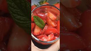 Salade de fraises #recettefacile #recettehealthy #fraise  #food #degustation #healthyfood #shorts