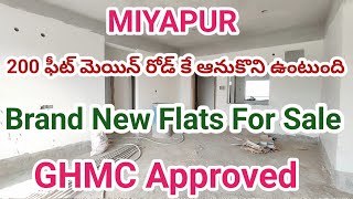 Brand New || #3bhk Flats for sale in Miyapur Prime Location || With Pooja Room