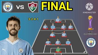 Manchester City vs Fluminense ~ Man City 3-2-4-1 With Nunes Final Club World Cup 2023