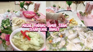 MASAK PINDANG JAMUR TIRAM SUPER SEGAR DAN SIMPLE | MENU HARIAN| DAILY VLOG ALTIVITAS DAPUR PINK