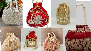 Bride potli with pearl handle from meesho|| bags for bride || #youtubeshorts #weddingwearhaul