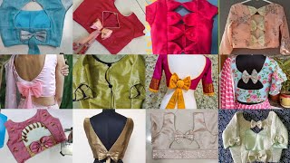 Knot style blouse || Bow design blouse || New model bow knot blouse designs