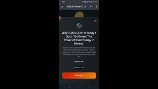 CEX.IO "Go Green" Today's Quiz Answers  𝔻𝕒𝕥𝕖 :- 13-14/10/2024 ℙ𝕒𝕣𝕥 1️⃣ #quiz #crypto #cexio #CEX.IO