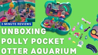 Unboxing Polly Pocket Otter Aquarium Compact, Aquarium Theme with Micro Polly & Nicolas Dolls