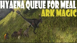 ARK SHORTS HYAENA TRAIN ! POOR RAPTOR !