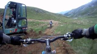 Les Arcs Red 10 MTB Downhill run from GoPro HD chest cam