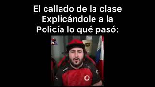 El callado del salón explicándole a la policia lo que pasó: