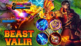 New Meta Valir Pure Beast !! Valir Best Build 2023 Gameplay Guide Tutorial MLBB