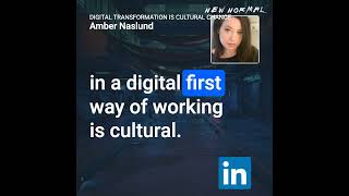 Amber Naslund LinkedIn: Digital Transformation is Cultural Change