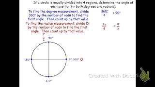 Identifying Angles In Degrees and Radians