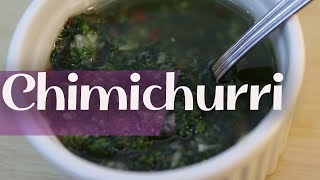 Salsa Chimichurri. Ideal para acompañar asados, carnes, pastas o como sazonador