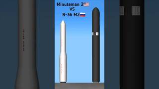 LGM Minuteman 2 Vs Russian R-36 M2 Voeveda ICBM in spaceflight simulator #sfs #icbm #viral #shorts