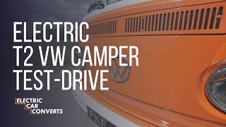 An ELECTRIC VW CAMPERVAN with TESLA batteries in it - converted for a POP STAR for music festivals!