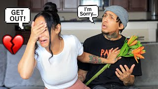 GIVING MY WIFE FLOWERS THEN TELLING HER I CHEATED PRANK