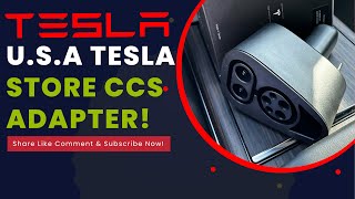 USA Tesla Store CCS Adapter 1st Look & Trial Run! Does It Work?