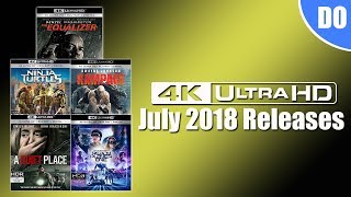 July 2018 4K Ultra HD Blu-ray Releases