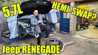 HEMI Swap Jeep Renegade pt. 2 Dropping The Engine