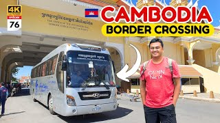 EP #76 Cambodia Border Crossing | Bangkok to Siem Reap ഇന്റർനാഷണൽ ബസ് യാത്ര 🇰🇭 KL2UK in Cambodia