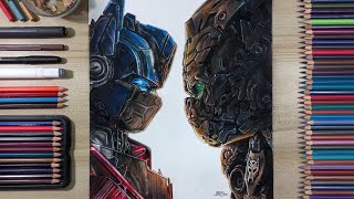 Drawing Optimus Prime & Optimus Primal (Transformers: Rise of the Beasts) | Fame Art