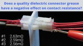 Speciality dielectric electrical connector grease effect on contact resistance, Tribosyn 330