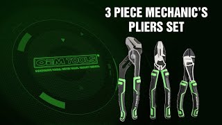 OEMTOOLS 22647 3 Piece Mechanic's Pliers Set