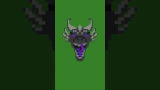 Minecraft Dragon Head Pixel Art #shorts