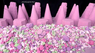 ASMR Baking Soda | Trio Purple | Pebble with Shapes Crush | #oddlysatisfying #relaxing