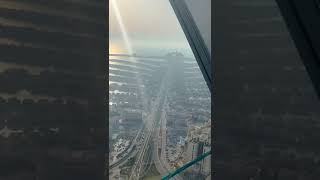 The view at Dubai's Palm tower in palm Jumeirah🌴🏖/ Atlantis view #travel #trending #youtubeshorts