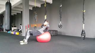 ABS exercises with gimnastic ball