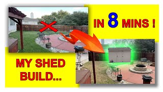 MY SHED BUILD in 8 MINUTES!