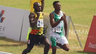 Video: Watch how Ghana's Benjamin Azamati won 100M Heat with 10.54s (-1.6) in 2023 African Games