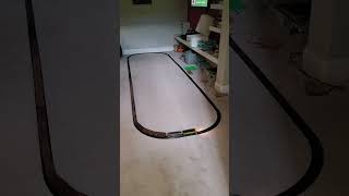 My old HO scale equipment running on our snap-track floor oval!