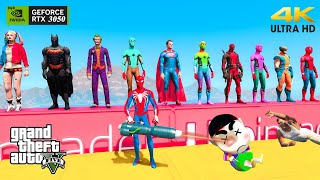 GTA 5 Epic Ragdolls SPIDERMAN VS RED MINION VS SUPER HERO (Euphoria Physics & Funny Fails)E.233